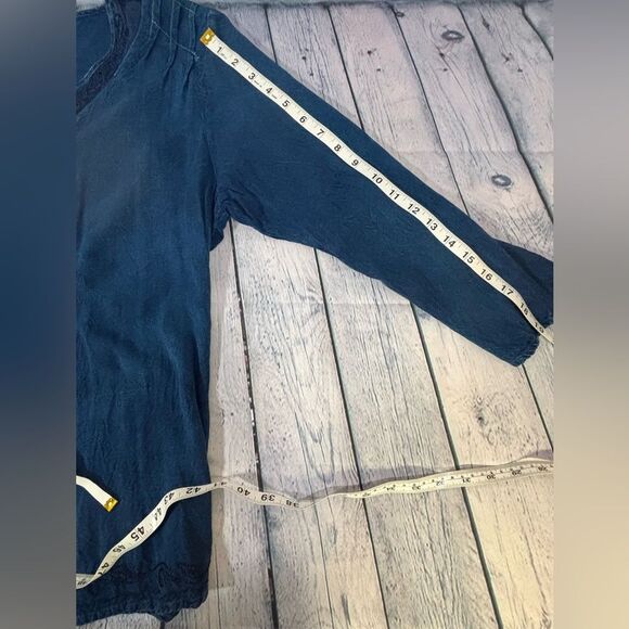 Studio West Apparel Two Piece Festival Boho Stevie Denim Look Top Skirt LP - Picture 9 of 15